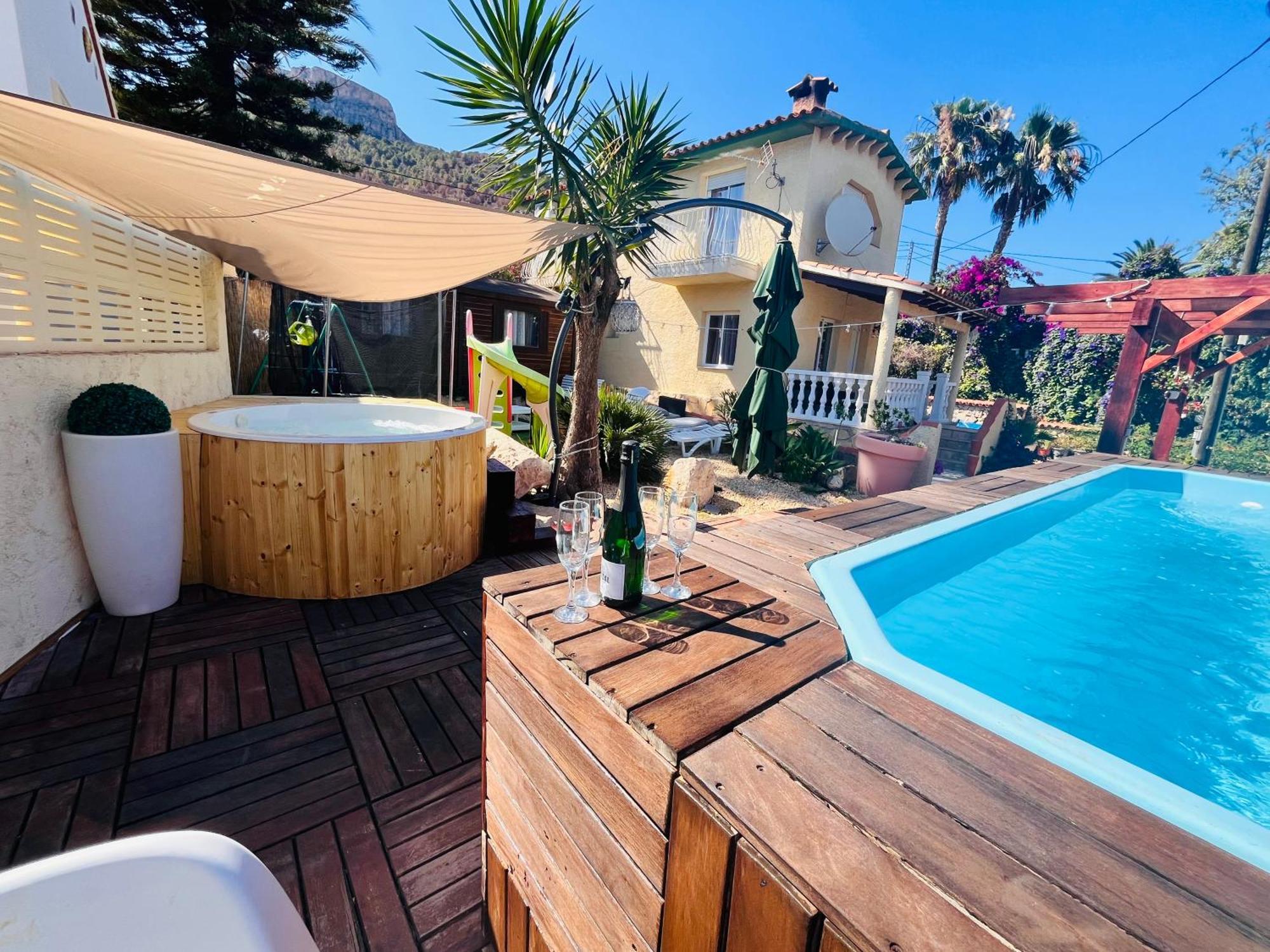 Calpe Chalet Privado Piscina A 5Min De La Playa Y Centro Jacuzzi Barbacoa Wifi Aire Exterior photo
